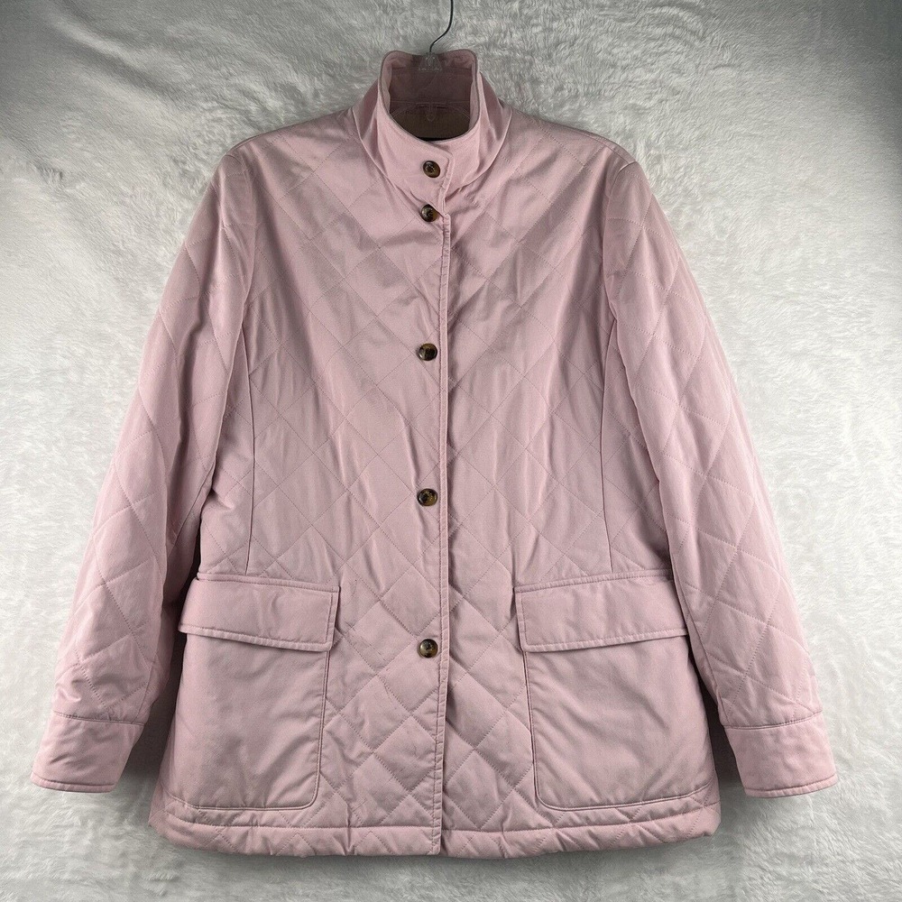 LORO PIANA Diamond Quilted Twenty K Storm System Jacket Pink Sz 46 $2495 *READ*